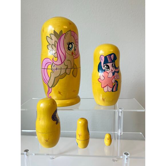 My Little Pony Inspired Handcrafted Painted Wooden Nesting Dolls Complete set - Picture 3 of 10